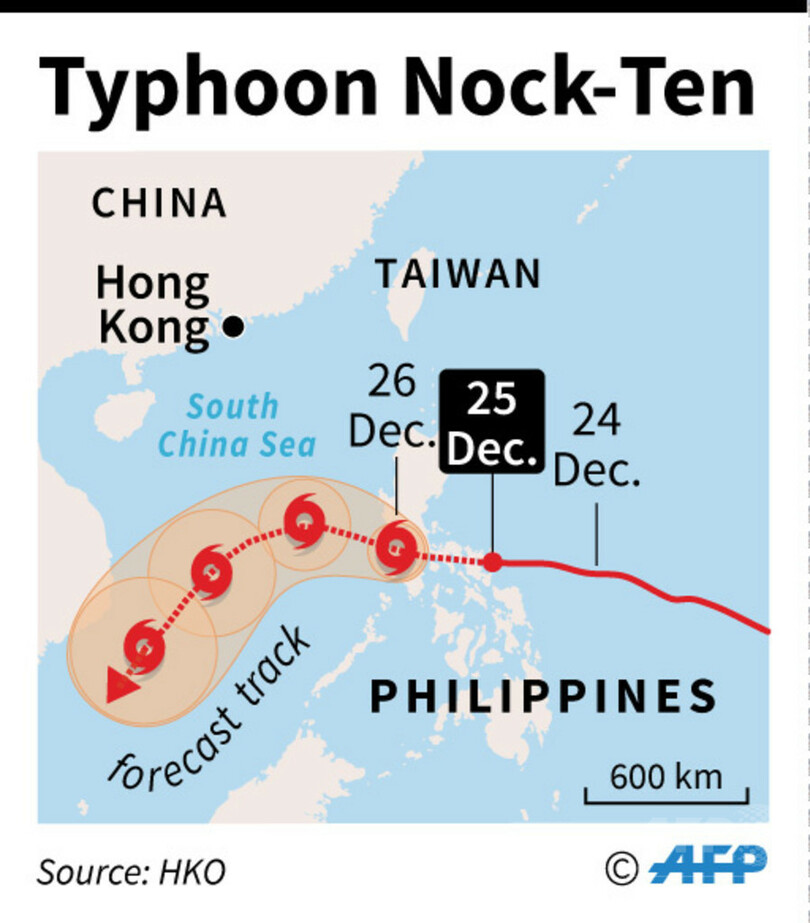 台風26号、クリスマスのフィリピン直撃 約22万人避難
