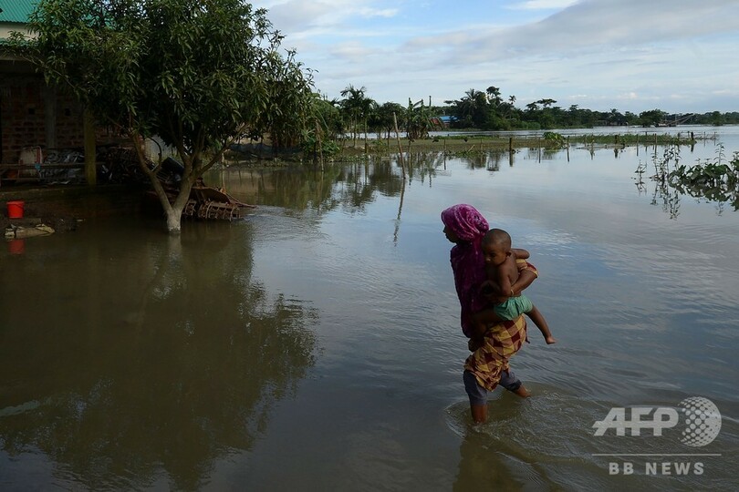 バングラデシュで雨期の洪水、国土の3分の1が浸水