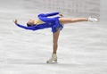 世界フィギュアスケート国別対抗戦2015、女子シングル・ショートプログラム。演技に臨む宮原知子（2015年4月16日撮影）。(c)AFP/Toru YAMANAKA