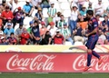 14-15スペイン1部リーグ第35節、FCバルセロナ対コルドバ。得点を決めて喜ぶFCバルセロナのルイス・スアレス（2015年5月2日撮影）。(c)AFP/CRISTINA QUICLER