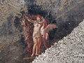 イタリア・ポンペイ遺跡で見つかった宴会場と壁に描かれたフレスコ画。ポンペイ遺跡公園提供（2024年4月11日公開）。(c)AFP PHOTO / Parco Archeologico di Pompei press office