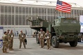 米軍のM142高機動ロケット砲システム（HIMARS）。サウジアラビアで開催された軍事関連の展示会で（2022年3月6日撮影、資料写真）。(c)Fayez Nureldine / AFP