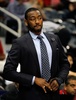 14-15NBAプレーオフ・イースタンカンファレンス準決勝（7回戦制）、アトランタ・ホークス対ワシントン・ウィザーズ。試合を欠場したワシントン・ウィザーズのジョン・ウォール（2015年5月5日撮影）。(c)AFP/Getty Images/Kevin C. Cox