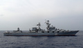 ロシアのミサイル巡洋艦「モスクワ」（2015年12月17日撮影、資料写真）。(c)Max DELANY / AFP