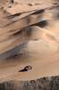 ダカールラリー2010（%%Dakar Rally 2010%%）第7ステージ（イキケからアントファガスタ、競技区間600キロメートル（総距離641キロメートル））。5時間44分58秒を記録し、四輪部門で2位に入った%%BMW%%のステファン・ペテランセル（%%Stephane Peterhansel%%）。（2010年1月8日撮影）(c)AFP/GABRIEL BOUYS