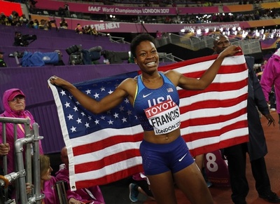 伏兵フランシスが女子400m制す、フェリックスは銅 世界陸上