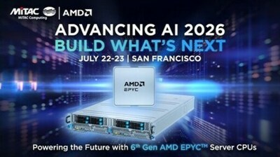 MiTAC Computing、第6世代AMD EPYC（TM）サーバー用CPUを採用し、エージェント型AIインフラを強化