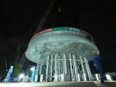 動画:商用小型原子炉「玲竜1号」の主要構造が完成 中国海南省