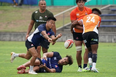 Japan's Rugby World Cup squad trains in Tokyo