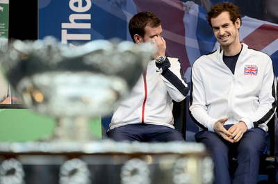 日本と対戦する英国のマレー、デ杯連覇に自信