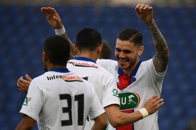 PSG大勝で仏杯4強入り イカルディがハットトリック