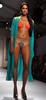 インド・ムンバイ（Mumbai）で開催されたインド・リゾートウェア・ファッションウィーク（India Resort wear Fashion Week、IRFW）で発表されたPETA (SINES) Mapxencarsの新作コレクション（2013年12月13日撮影）。（c）AFP/STR