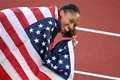 第18回世界陸上オレゴン大会、混合4×400メートルリレー決勝。レースを終えた米国のアリソン・フェリックス（2022年7月15日撮影）。(c)Jim WATSON / AFP