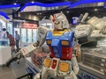 巨大なガンダムの模型（2018年9月6日撮影）。(c)CNS/王岡