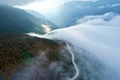 雲南省昭通市巧家県に広がる雲海（2024年10月24日撮影）。(c)Xinhua News