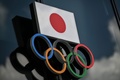東京の日本オリンピックミュージアムにある五輪マーク（2020年8月24日撮影）。(c)Charly TRIBALLEAU/ AFP