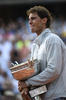 2014年の全仏オープンで9回目の優勝を果たしたラファエル・ナダル（2014年6月8日撮影）。(c)MIGUEL MEDINA / AFP