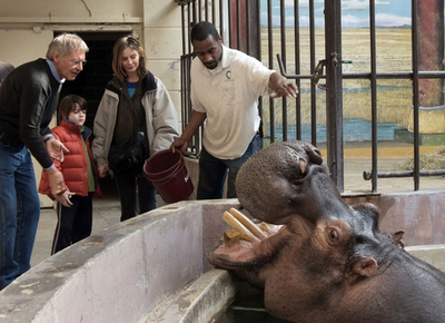H・フォードさんとC・フロックハートさん、子連れの動物園デート