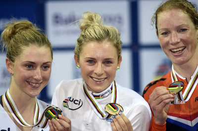 エドモンソンが女子オムニアムで悲願の金、トラック世界選手権