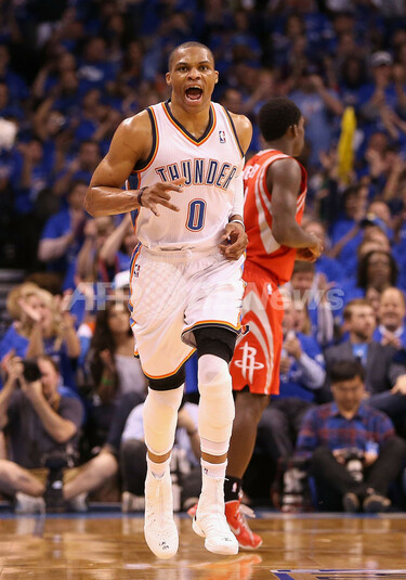 サンダーのウエストブルックが無期限離脱、NBAプレーオフ 写真1