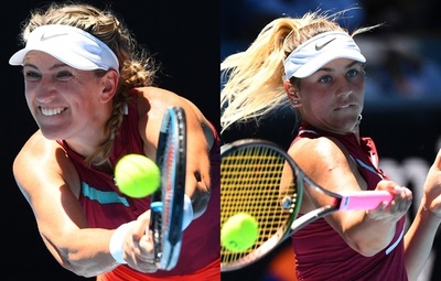 ウクライナとベラルーシの選手が全米OP2回戦で激突