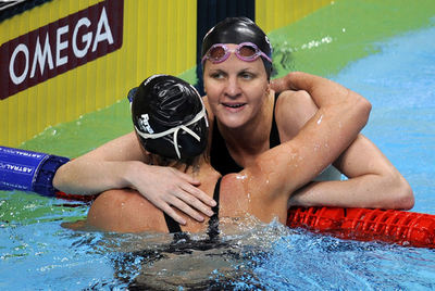コベントリー 世界短水路選手権2008・女子100メートル背泳ぎを制す