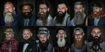 個性的なひげ自慢選手権 パリで開催