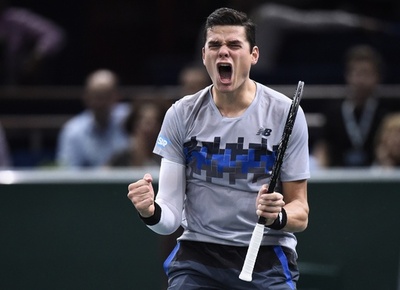 ラオニッチがフェデラー撃破、準決勝へ パリ・マスターズ