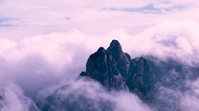 動画:九子岩風景区に壮麗な雲海 中国安徽省池州市