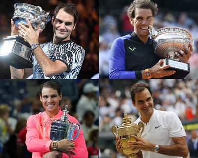 混沌の男子テニス界、2018年もフェデラーとナダルの年に？