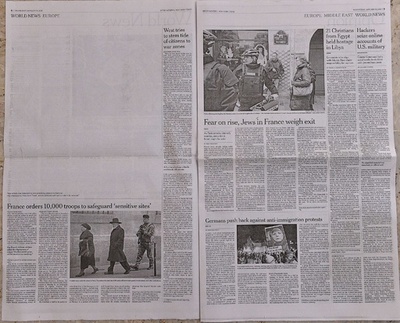 パキスタンの紙面に空白、シャルリー・エブド最新号の記事を削除