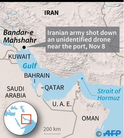 イラン、ペルシャ湾付近で国籍不明の無人機を撃墜 現地報道