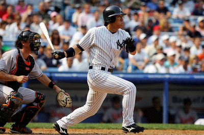 松井秀喜 2安打を記録し連続試合安打を10に伸ばす