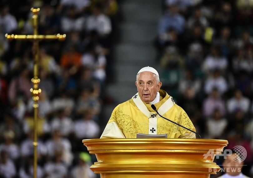 ローマ法王がタイでミサ、性労働者や人身売買被害者の尊重訴え