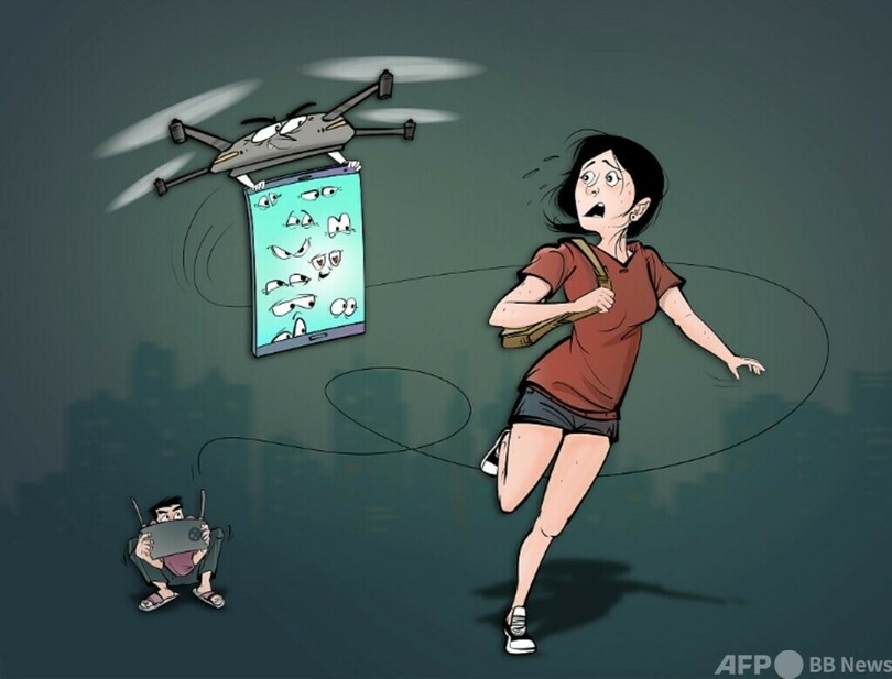 ドローンを使って女性を尾行した男に処罰 中国