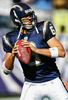 写真は、ウォーミングアップをするチャージャーズのQBフィリップ・リバース（%%Philip Rivers%%）。(c)AFP/Getty Images Lisa Blumenfeld