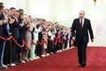 ロシア・モスクワのクレムリンで就任式に臨むウラジーミル・プーチン大統領。スプートニク提供（2024年5月7日提供）。(c)Sergei Savostyanov / POOL / AFP