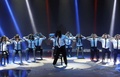 オーディション番組「アラブス・ゴット・タレント（Arabs Got Talent）」で優勝したSimaのパフォーマンス（2013年12月7日撮影）。(c)AFP/ANWAR AMRO