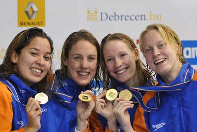 オランダ女子4x50メートル自由形を世界新で制す