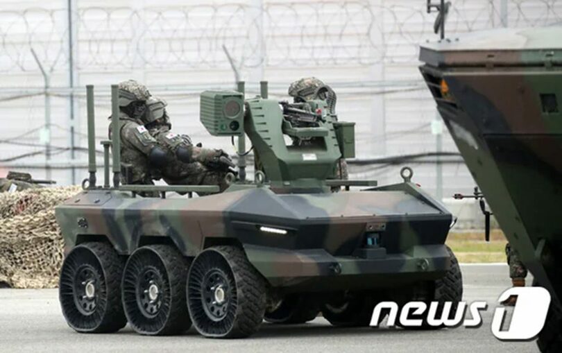 京畿道楊州市佳納里飛行場で開かれた「2023アーミータイガー（ArmyTIGER）ドローンボットフェスティバル」(c)news1