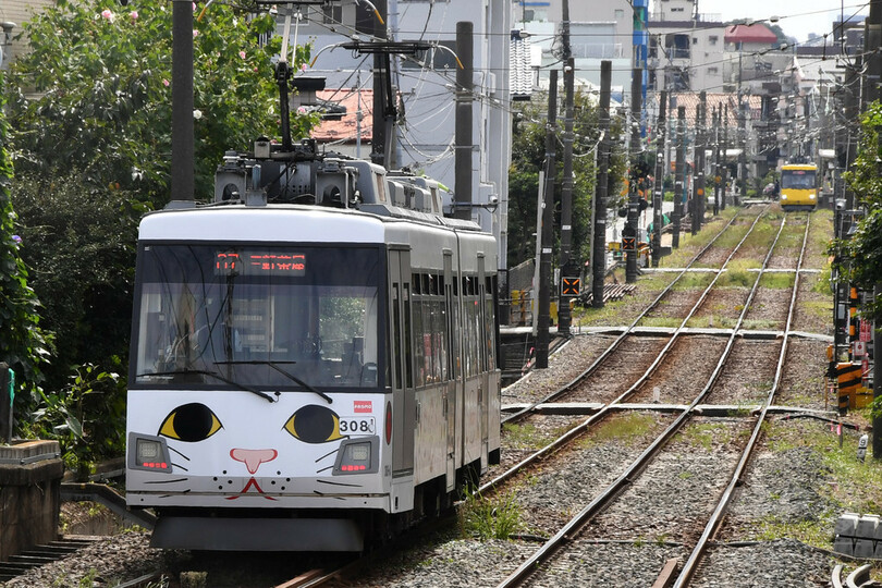 期間限定の「招き猫」が快走、東急世田谷線　東京