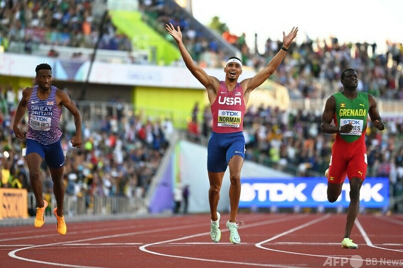 ノーマンが男子400ｍ金、東京五輪5位の雪辱果たす 世界陸上