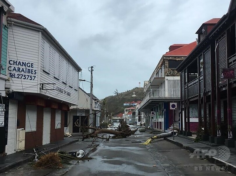 ハリケーン「イルマ」、空前の勢力に カリブ海の島で死者相次ぐ