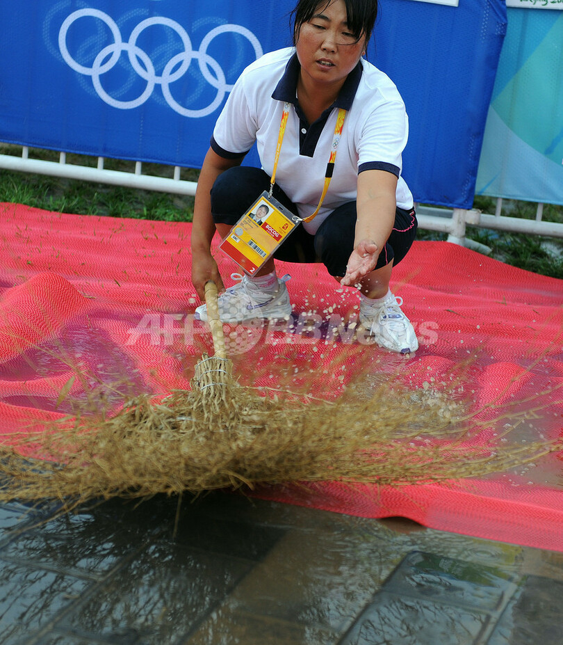 雨にも負けず風にも負けず…五輪を観戦