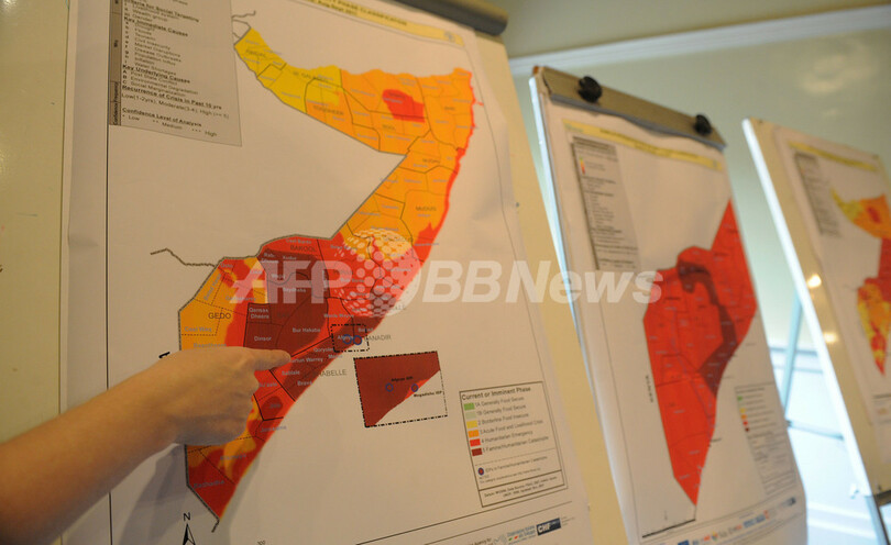 ソマリアに6番目の飢餓地域、75万人が死の瀬戸際に 国連