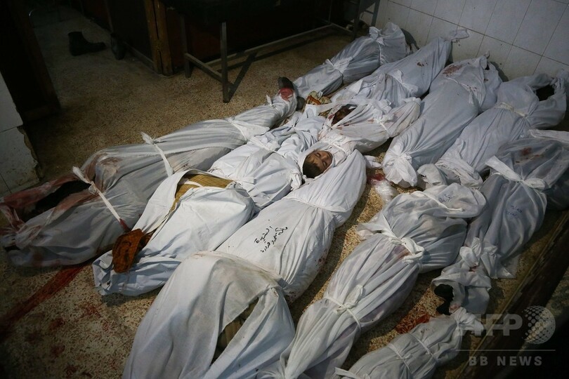 シリア首都近郊での爆撃、民間人の死者100人に 国連が即時中止要求