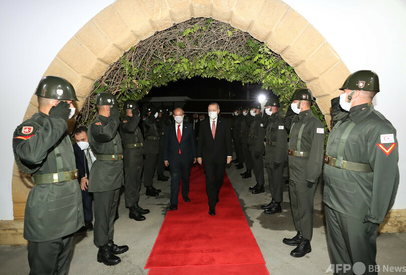 トルコ大統領が北キプロス訪問、南北分断の固定化を主張