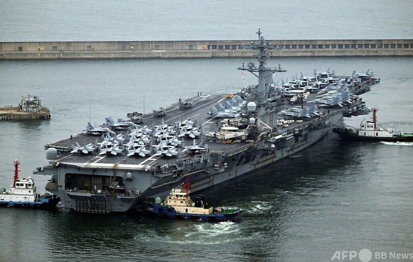 米原子力空母が韓国入港 日韓との共同訓練へ