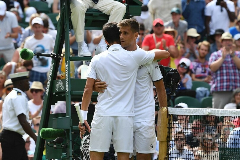 ジョコビッチ、対戦相手リタイアで初戦突破 ウィンブルドン
