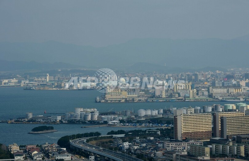 中国の大気汚染も影響か、かすむ福岡の空